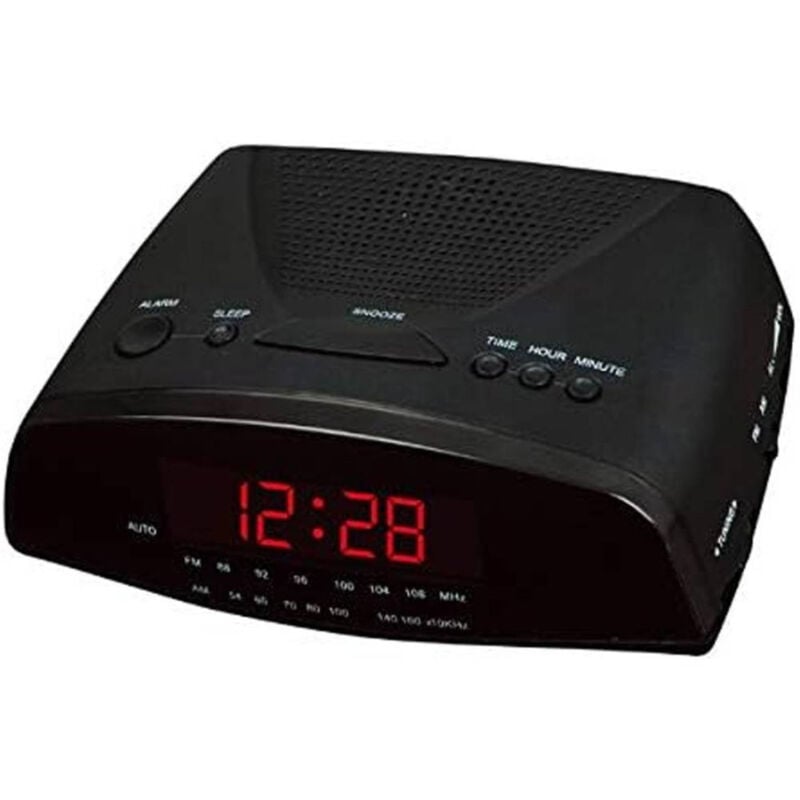 Image of Radiosveglia Digitale Radio Sveglia Cr-9905 Radio Pll Fm Con Display a Led Rossi - - Trade Shop Traesio