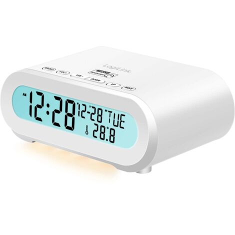 Radiowecker temperaturluftfeuchtigkeit usb cbatteriebetrieb wei