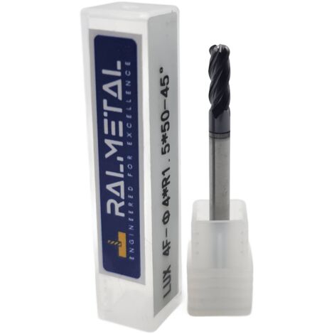 Radiusfräser aus Vollhartmetall 4 x R1,5 x 50 45 HRC