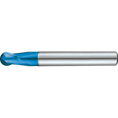 Radiusfräser kurz WN VHM TiALN Schaft HA 30Grad Z2 2mm FORMAT