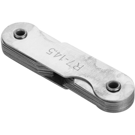 Radiuslehre aus Edelstahl für konvexe/konkave Formen R7-14,5 mm