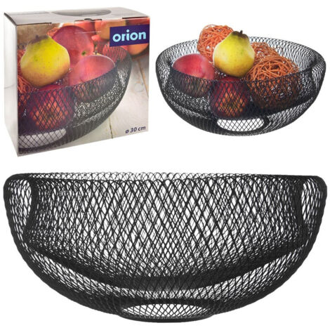RADKA CESTINO PER FRUTTA IN METALLO NERO ELEGANTE CESTINO PER VERDURA IN FILO METALLICO
