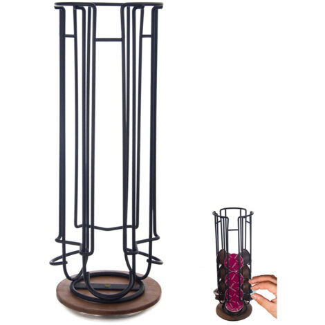RADKA SUPPORTO GIREVOLE IN METALLO NERO PER CAPSULE DA CAFFÈ, 33,5 CM