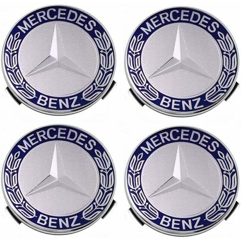 Image of Radkappen und Radblenden passend für Mercedes-Benz 75 mm – blau, 4er-Set