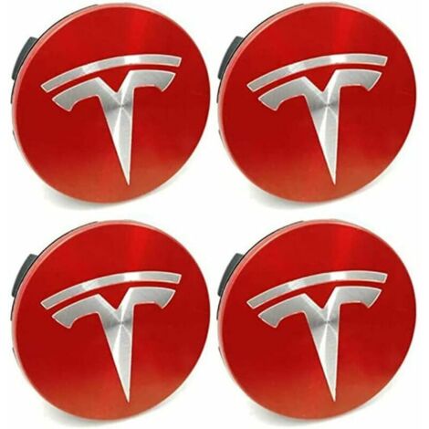 Radnabenkappen für Tesla Model 3, Model S, Model X, Radnabenkappen-Kits, 4 Radnabenkappen mit Tesla-Logo
