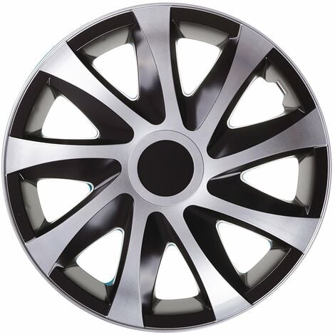 Radzierblenden Radkappen NRM DRACO CS 15 Zoll Schwarz-Silber