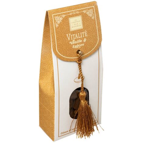 Räucherkegel mit Halter 79g - Vanille gewürze