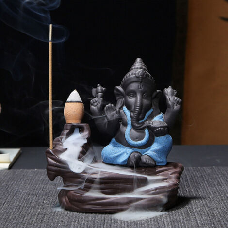 Räucherstäbchenhalter mit blauem Wasserfall-Effekt für Meditation und Café-Dekoration