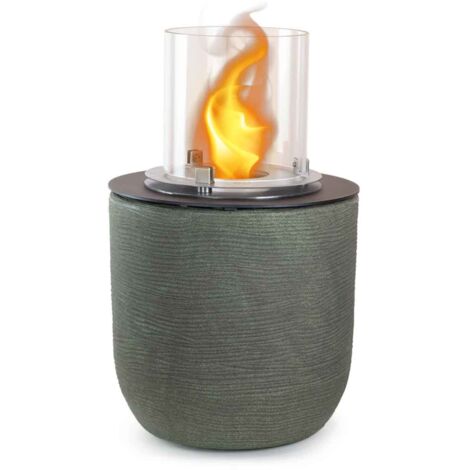 Raffaello - Chimenea de bioetanol de suelo é 35xH55 cm, verde
