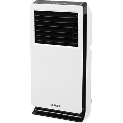 Eurom – Rafraîchisseur d'air 2 en 1 – Débit d'air 900 m³/h – Capacité en eau 2,5 l – Puissance 65 W – Design blanc élégant