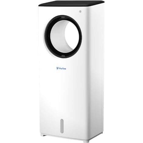 Rafraichisseur d'air par évaporation sans pales avec 3 vitesses et 4L - Blanc