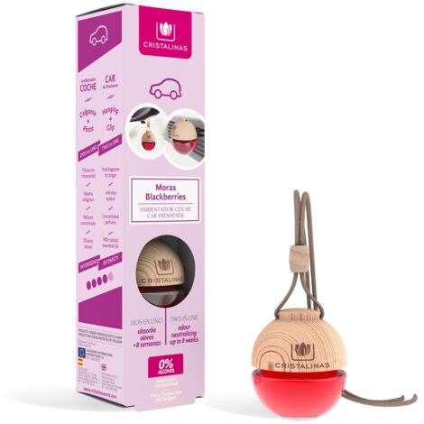 Rafraîchisseur d'air pour voiture - Absorbe les mauvaises odeurs de votre voiture grâce à un agréable parfum de mûre.
