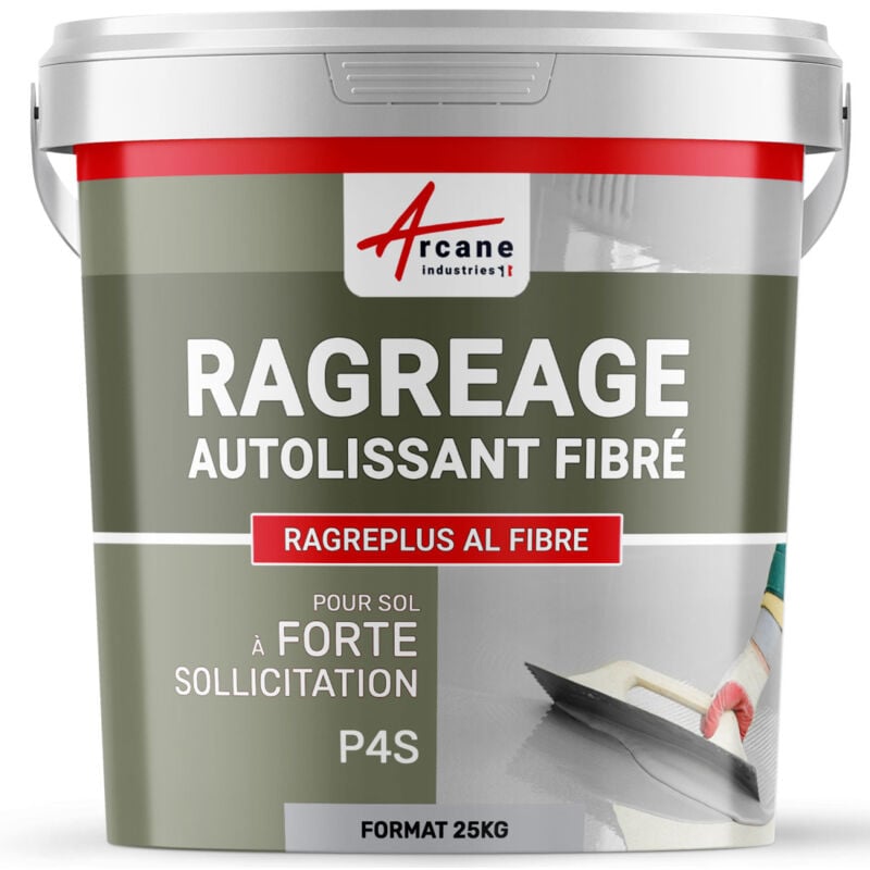 Ragreage autolissant fibre rapide sol extérieur intérieur sur carrelage autonivelant forte sollicitation P4/P4S et P3 masquage - 25 kg (jusqu'à 17m²