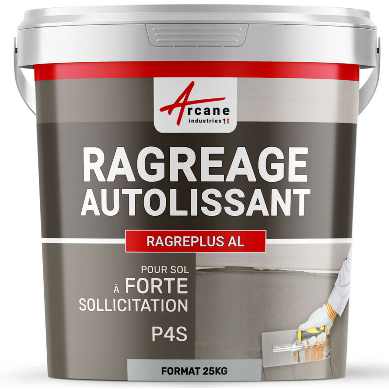 Ragréage Autolissant et Autonivelant pour sol et carrelage- ragreage autolissant - 25 kg (jusqu'à 17m² pour 1 mm d'épaisseur) Gris Arcane Industries