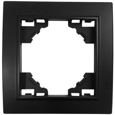 Rahmen 1-Fach für Steckdosen Schalter Unterputz 91x91x8,5mm Schwarz Matt