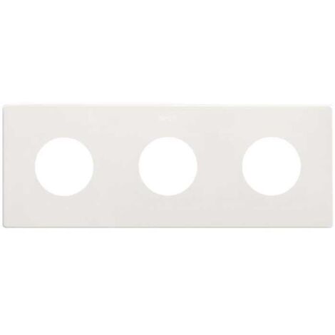 Rahmen 3 Elemente Minimalistische Ästhetik für Schukosteckdose CLEAN SIMON 270 27110630 Weiß