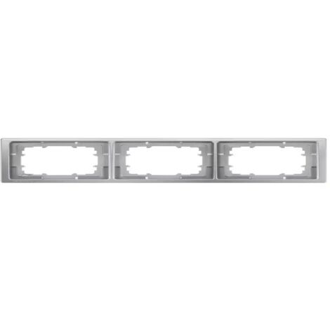 Rahmen 3 Elemente Siemens Delta Style METAL PLATINUM 5TG13231