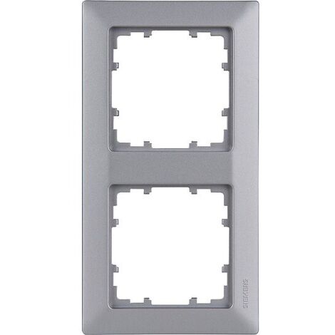 Rahmen 80-mm-Maß 2-fach, 151 mm x 80 mm aluminiummetallic