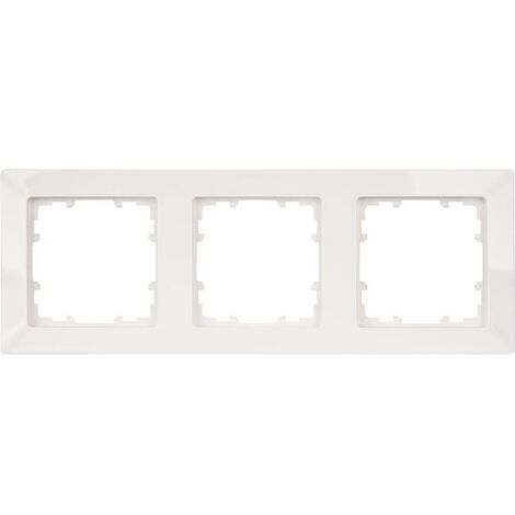 Rahmen 80-mm-Maß 3-fach, 222 mm x 80 mm titanweiß