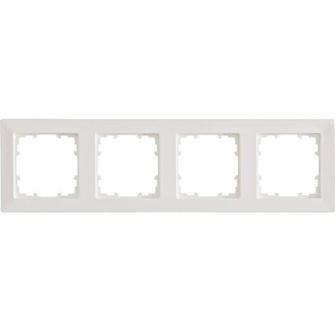 Rahmen 80-mm-Maß 4-fach, 293 mm x 80 mm titanweiß