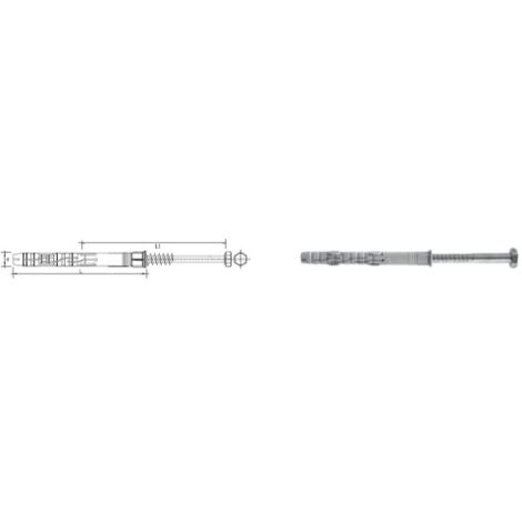Rahmendübel mit Sechskantschraube 1280MM - 0.3 STO - KRP 1280KL