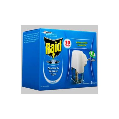 Raid diffusore liquido antizanzare base + 1 ricarica