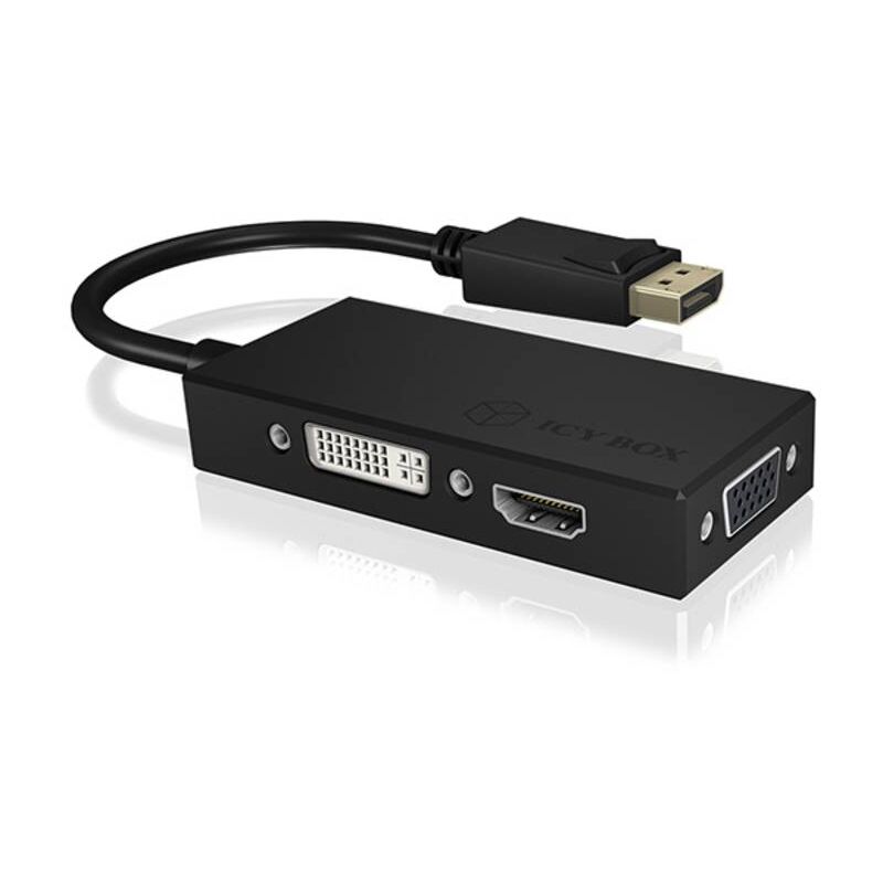 DisplayPort Adaptateur [1x DisplayPort mâle - 1x dvi, vga femelle, hdmi femelle] IB-AC1031 - Icy Box