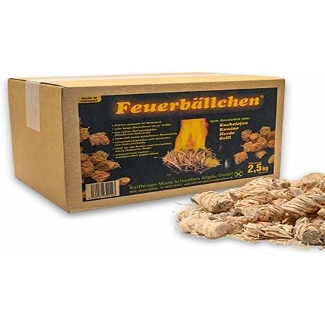 Accendifuoco ecologico in lana di legno con cera - 2kg - Made in Germany