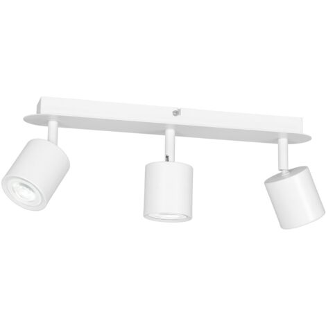 Rail 3 spots orientables blanc GU10 3x8W Demia Luminex