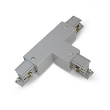 RAIL 3A CONNECT TRIPHASE FORME T ARGENT GAUCHE CIRCUIT EXTERIEUR MIIDEX VISION-EL 8271GE