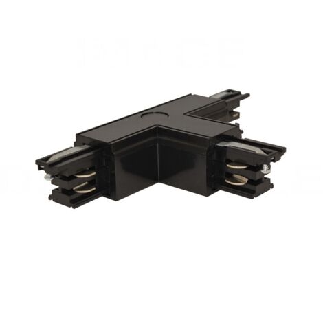 RAIL 3A CONNECT TRIPHASE FORME T NOIR GAUCHE CIRCUIT INTERIEUR 230V MIIDEX VISION-EL 8273GI