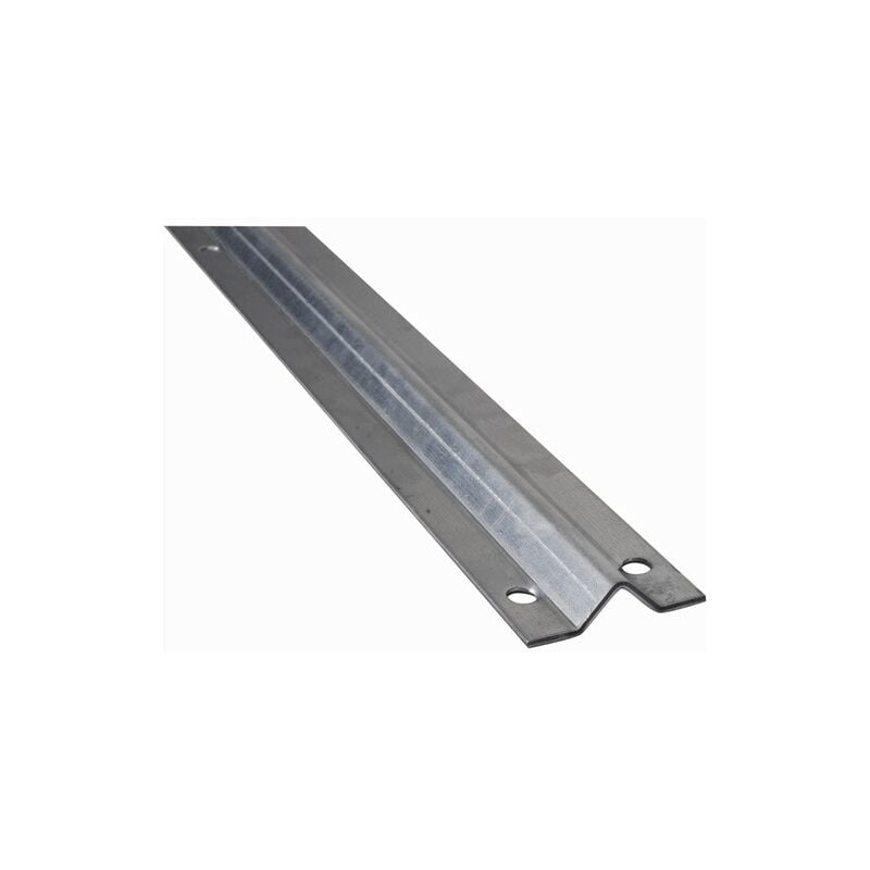 Rail pour portail coulissant à visser au sol - Gorge Triangulaire - Longueur de 3000mm, largeur de 55mm et épaisseur de 3mm - En acier zingué - DECO