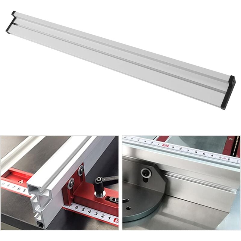 Rail à rainure en t 800 mm 75 type aluminium - Pour scie de table, routeur, table, travail du bois