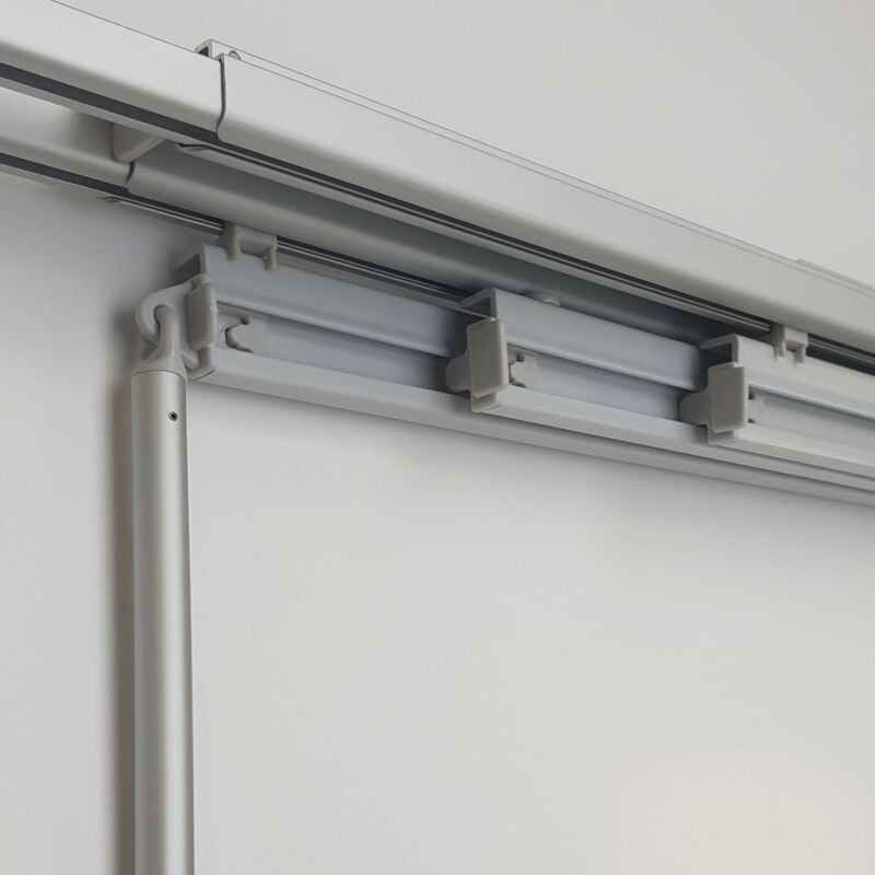 Madecostore - Rail aluminium extensible pour panneaux japonais 50cm - de 186 à 230cm (5 voies) - - l x h