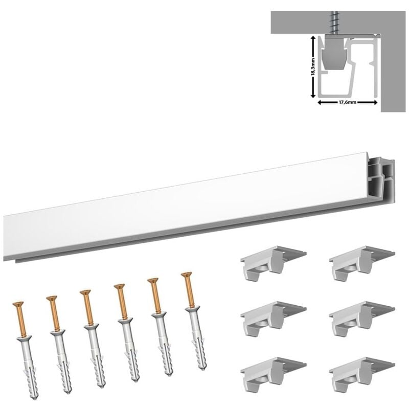 Rail cimaise Newly R40 - Longueur 200 cm