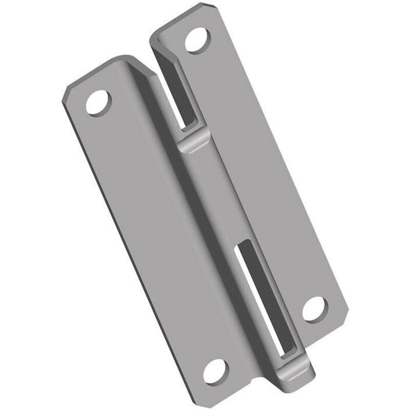 Rail court 10005 longueur 70 mm acier blanc paire de perforations à une rangée ELEMENT SYSTEM (Par 5)