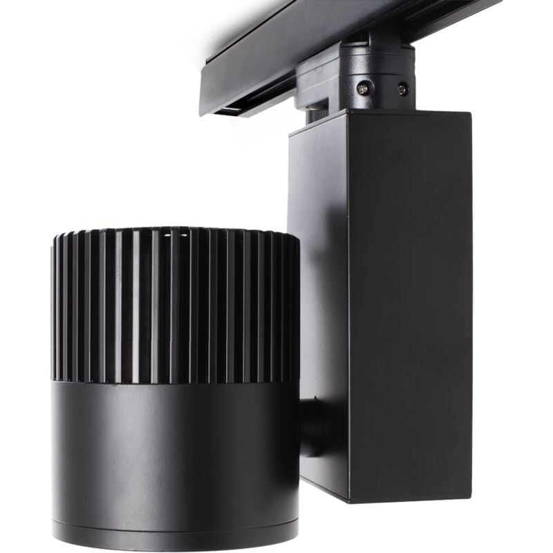 Spot led sur Rail 30W 2700Lm CRI90 4200ºK Triphasé UGR17 50 000H [JW-TR30W-BLACK-W]