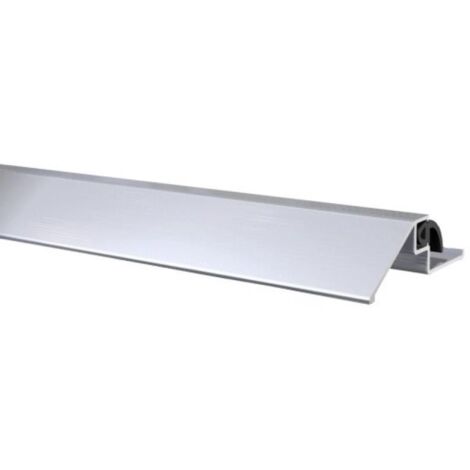 Rail de butée de porte AKW 2 à visser alu argent.Br50xH15xL1000