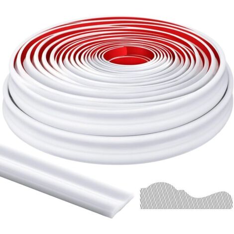 Rail de chaise à décoller et à coller - 3m - Panneau mural flexible - Moulure autocollante pour décoration de la maison - Protection murale - Bordure d'armoire - Cadre miroir