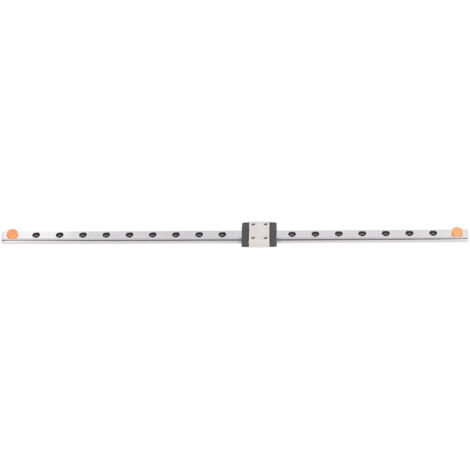 Rail de guidage linéaire 300mm en acier à roulements, faible résistance pour déplacement fluide, compatible imprimante 3D et machine CNC.
