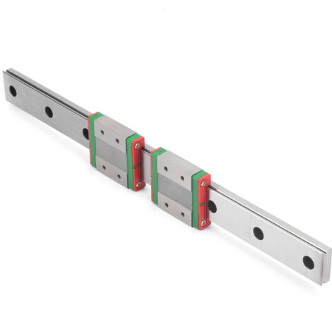 Rail de guidage linéaire MGW12C-300-2R en acier inoxydable pour convoyeurs à rouleaux et systèmes de manutention