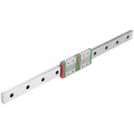 Rail de Guidage Linéaire Mini Bloc Coulissant Double Élargi Acier Inoxydable MGW12C‑400‑2R pour Machine‑Outil