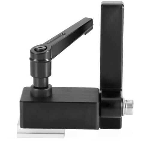 Rail de guidage T pour scies, bricolage et menuiserie, avec butée d'angle pour coupes droites et précises.