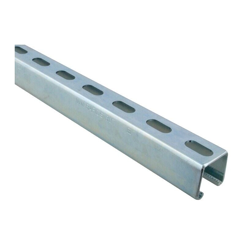 Walraven - Rail de montage Bis RapidRail perforé, largeur 27 mm, hauteur 18 mm, longueur 2 m