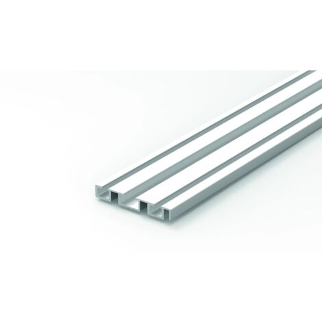 Rail de porte coulissante aluminium double voie 2550 mm – Largeur 65 mm – Finition laquée blanche – Pour façades coulissantes – Seeds