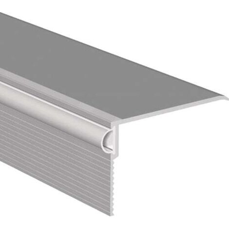 Rail de rénovation ARP 45 L.1800mm l.45mm alu. élox. argent avec vis