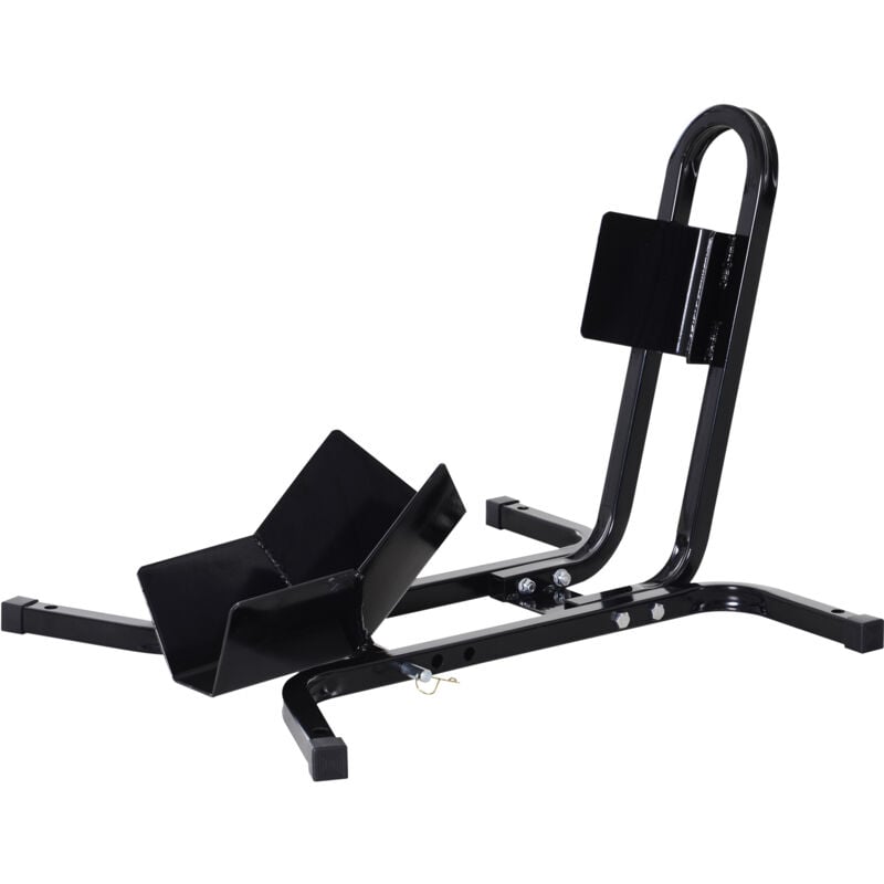 Homcom - Rail de support universel pour moto - support béquille moto - bloque roue 17 à 21 pouces métal époxy noir
