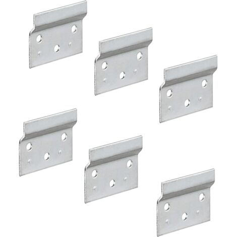 Rail de Suspension  Longueur 60 mm  6 Pièces - Fixation murale  Métal Galvanisé  Rail mural pour support d'armoire  Plaque de support en acier  à visser pour suspension d'armoire
