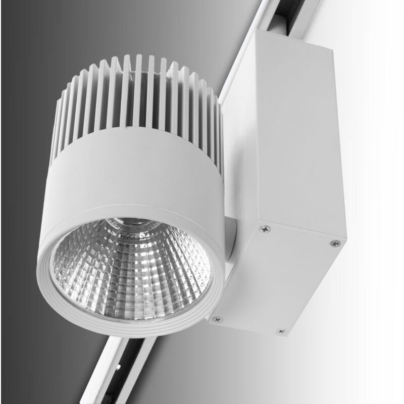 Greenice - Spot led sur Rail 40W 3384Lm CRI90 2700ºK Triphasé UGR17 50 000H [JW-TR40W-WHITE-WW]