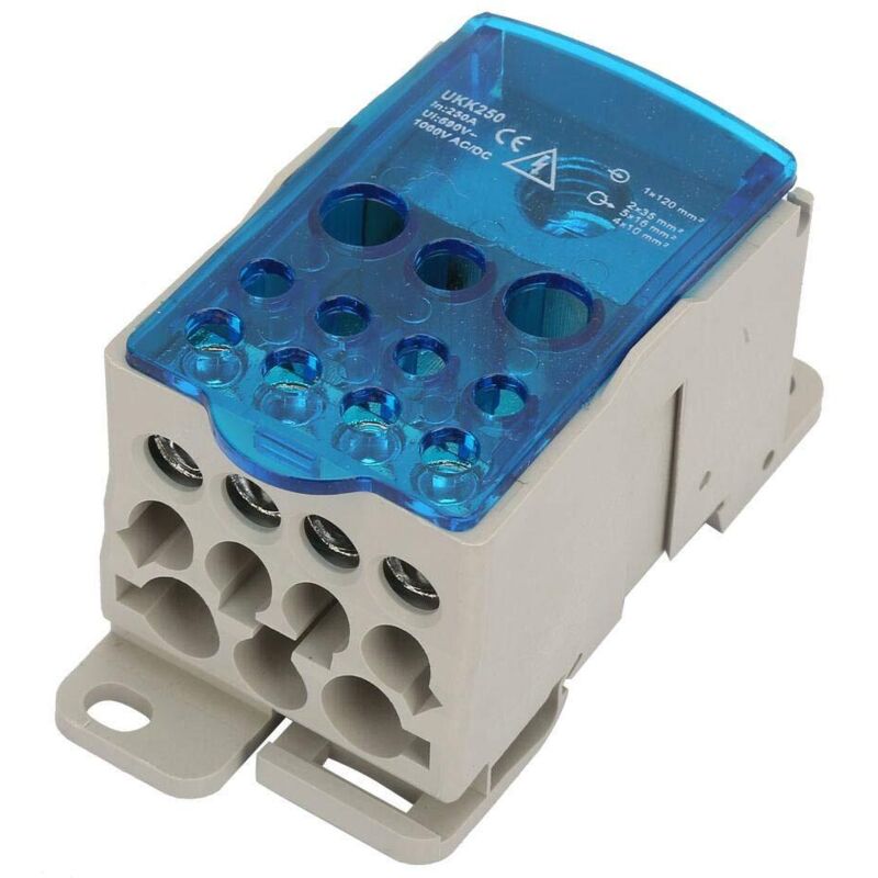 Beijiyi - Rail din 250A 1 dans de Nombreux Borniers de Sortie pour Connecteur de Fil Electrique UKK250A de Boîte de Jonction d'Alimentation